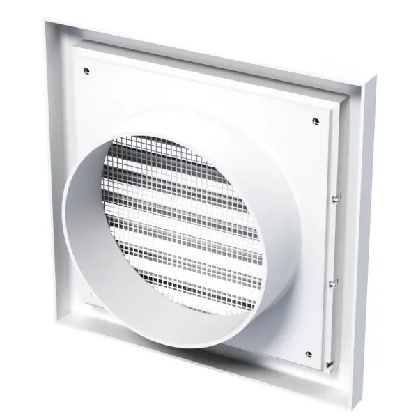 Решітка Vents МВ 120 Нд біла 154х154 - фото №1 Решітка Vents МВ 120 Нд біла 154х154 - фото №1