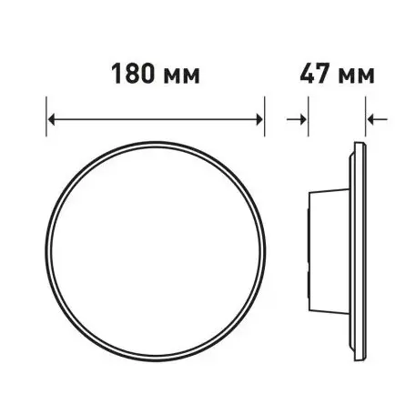 Накладной светильник Maxus MWL 12Вт 3000/4100/6500К IP65 BL Circle (1-MWL-12W-BLC) - фото №2