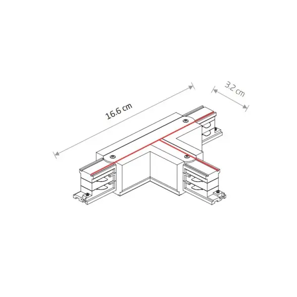 З'єднувач Nowodvorski 8237 CTLS Power T Connector Left 2 T-L2 чорний - фото №1