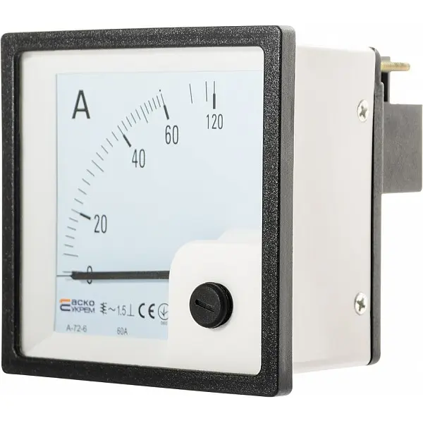 Амперметр прямого включення Аско-Укрем 60А АС 72х72мм (A-72-6) (A0190010062) - фото №1