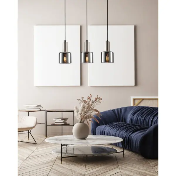 Подвесной светильник, люстра Italux PND-65342-3-SC+SG Santia E27 3x40W IP20 серебристый - фото №1 Подвесной светильник, люстра Italux PND-65342-3-SC+SG Santia E27 3x40W IP20 серебристый - фото №1