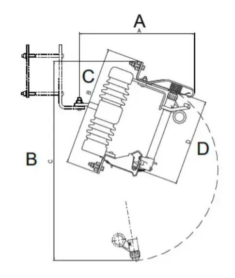Високовольтний запобіжник-роз'єднувач вихлопного типу Sicame BS 15 - фото №2