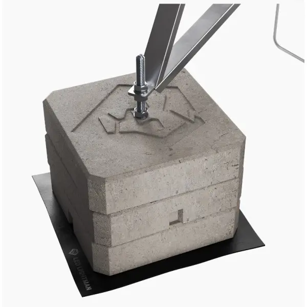 Молниеприемник с трехногой Leo Lightman 7м Al/Ni (408706) - фото №3