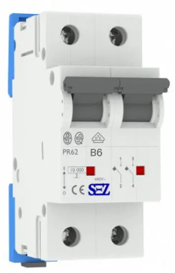 Двополюсний автомат SEZ 62 B 6А 2P (PR62B6А)