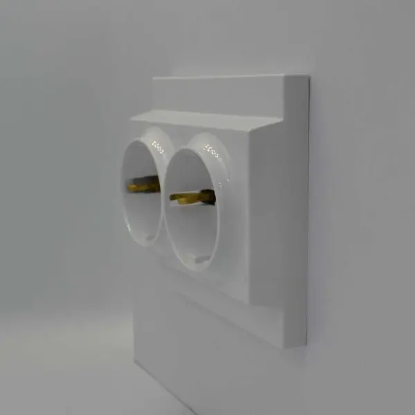 Розетка Nilson Moda біла 2-на з заземленням ( 21111025 ) - фото №2