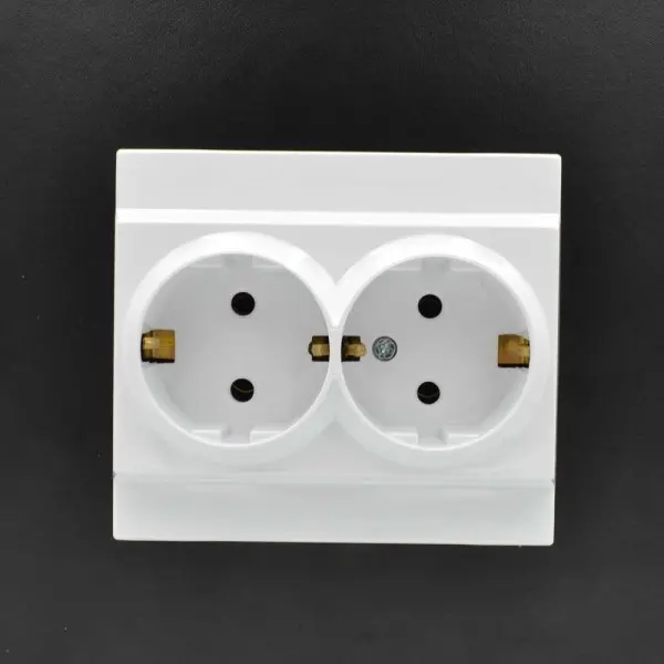 Розетка Nilson Moda біла 2-на з заземленням ( 21111025 ) - фото №3