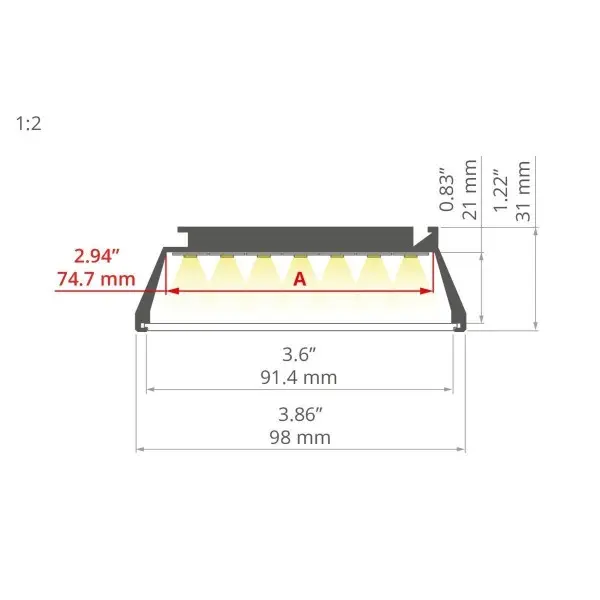 LED-профіль KLUS OMODO-100, 2 метр (KLUS_A18058A_2) - фото №1 LED-профіль KLUS OMODO-100, 2 метр (KLUS_A18058A_2) - фото №1