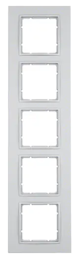 Пятиместная пластиковая рамка Berker B.7 10156424 (алюминий) Пятиместная пластиковая рамка Berker B.7 10156424 (алюминий)