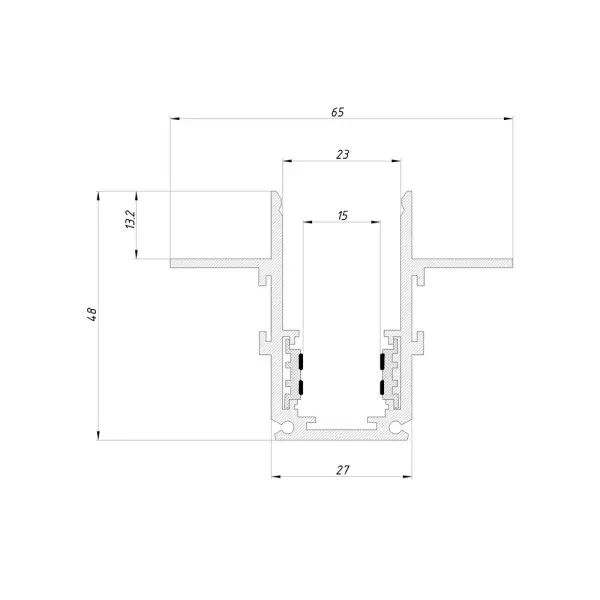 Магнітний трековий шинопровід врізний Oledim 7771323 OL03 3m Білий - фото №1