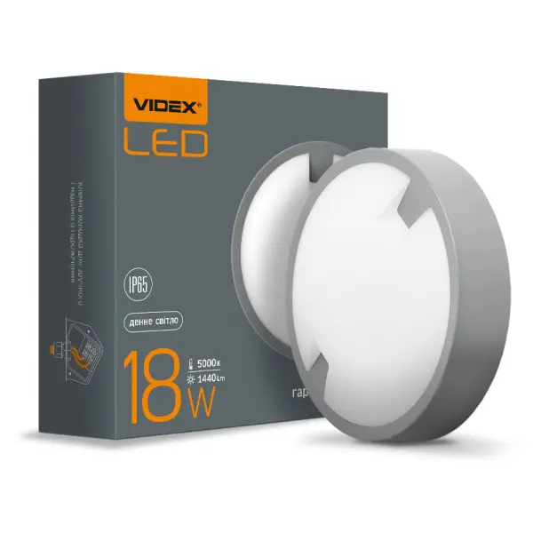 Круглый LED светильник Videx 18Вт 5000K IP65 (VL-BH12R-185) - фото №2