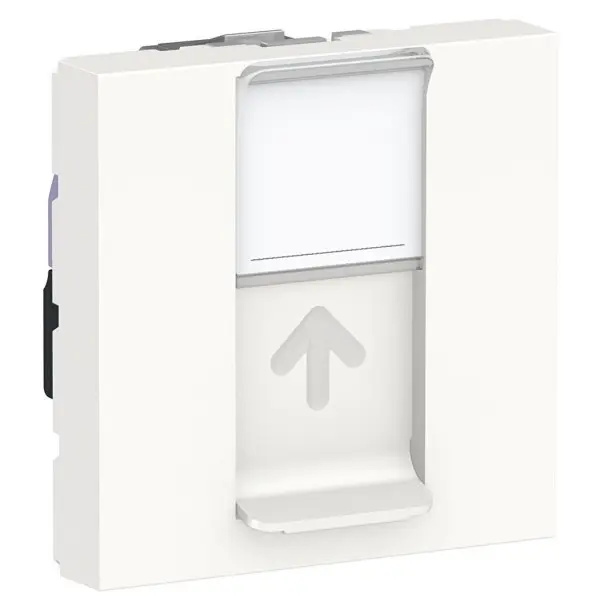 Одинарна комп'ютерна розетка Schneider Electric NU341718 RJ45 cat.6 STP із полем для напису 2М (біла)