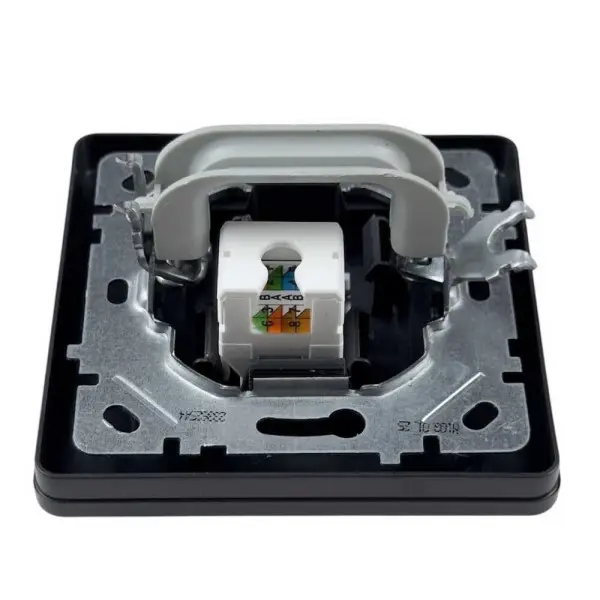 Розетка Nilson Selene антрацит комп'ютерна CAT5e RJ45 ( 23362544 ) - фото №3