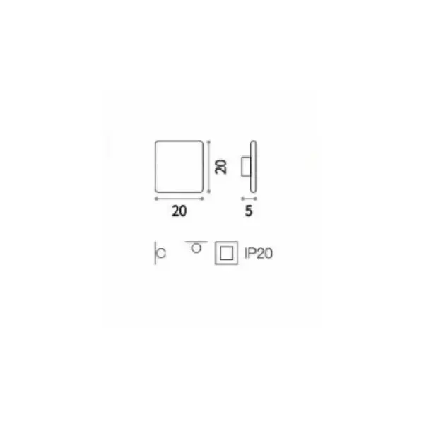 Бра, настенный светильник Ideal Lux Cover ap1 square big 195735 - фото №1