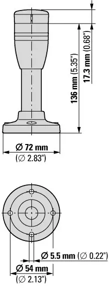 Базовый модуль сигнальной стойки Eaton SL4-PIB-100 алюминиевая трубка 100мм Ø40мм - фото №1 Базовый модуль сигнальной стойки Eaton SL4-PIB-100 алюминиевая трубка 100мм Ø40мм - фото №1
