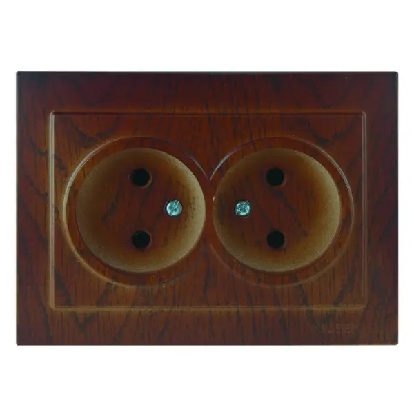 Розетка Nilson Touran орех 2-я без заземления ( 24271024 )