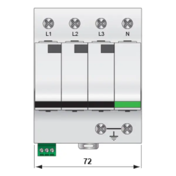 Обмежувач перенапруги ETI 002442908 ETITEC V T12 280/12.5 (3+1) - фото №2 Обмежувач перенапруги ETI 002442908 ETITEC V T12 280/12.5 (3+1) - фото №2