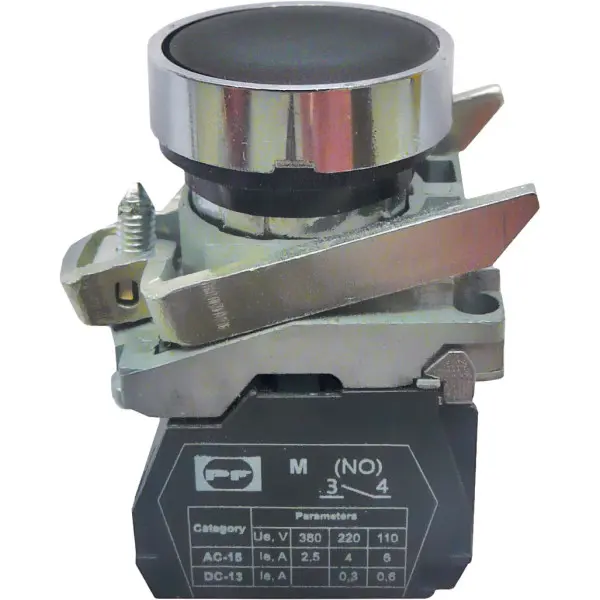 Кнопка Promfactor FP4-BA21 1NO черная (FP4-BA21)