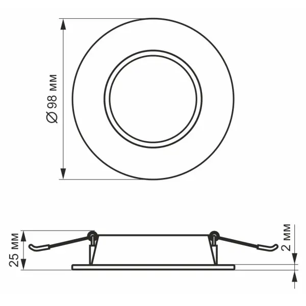 Світильник Videx Back 4Вт 5000K (VL-DLBR-045) - фото №1