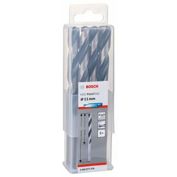Сверла Bosch 2608577278 PointTeQ Svyerl HSS 11,0мм (5шт) - фото №7