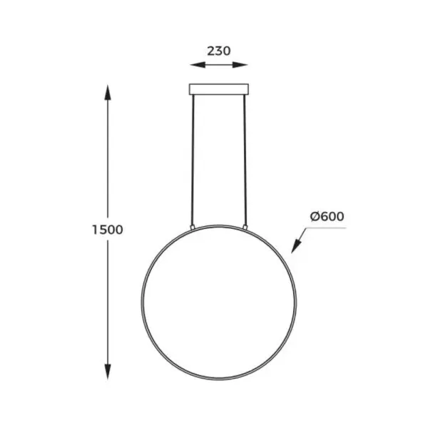 Підвісний світильник, люстра Zuma Line PEN4105-60BK Rascal LED 1x32W 3000K/4000K/6000K 3500Lm IP20 чорний (5905316693333) - фото №2 Підвісний світильник, люстра Zuma Line PEN4105-60BK Rascal LED 1x32W 3000K/4000K/6000K 3500Lm IP20 чорний (5905316693333) - фото №2