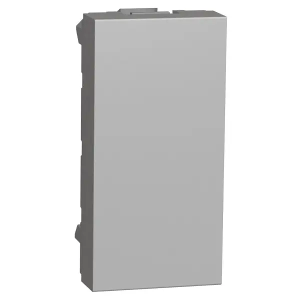 Заглушка Schneider Electric NU986530 для розетки 1М (алюміній) Заглушка Schneider Electric NU986530 для розетки 1М (алюміній)