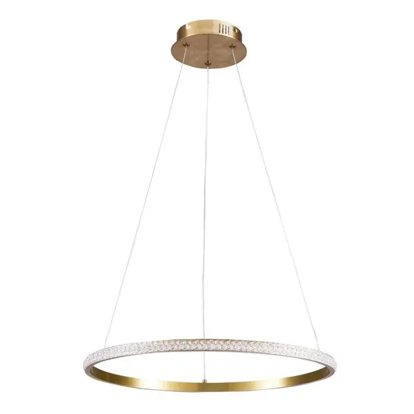 Подвесной светильник Goldlux 338204 Diana LED 1x25W 4000K 3400Lm IP20 золотой