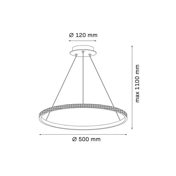Подвесной светильник Goldlux 338204 Diana LED 1x25W 4000K 3400Lm IP20 золотой - фото №4
