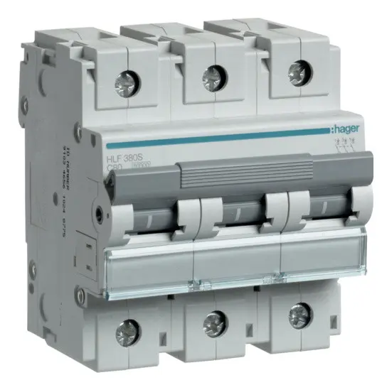 Автоматичний вимикач HLF380S (3р, С, 80А) Hager