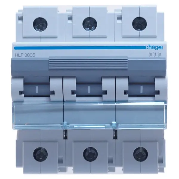 Автоматичний вимикач HLF380S (3р, С, 80А) Hager - фото №2
