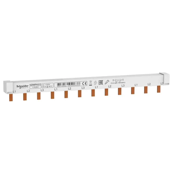 Гребінчаста шина Schneider Electric EZ9XPH312 EASY9 63A 3P на 12 модулів Гребінчаста шина Schneider Electric EZ9XPH312 EASY9 63A 3P на 12 модулів