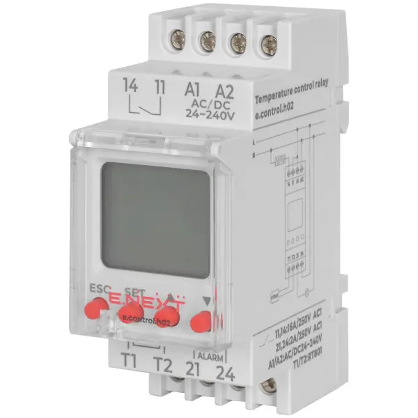 Реле контроля температуры E.Next e.control.h02 16A АС/DC 24-240 -25+130°С (i0310017) Реле контроля температуры E.Next e.control.h02 16A АС/DC 24-240 -25+130°С (i0310017)