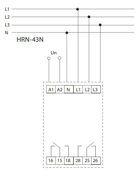 Реле контролю фаз HRN-43N/400V - фото №6