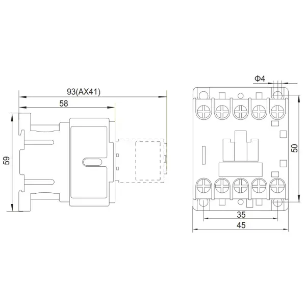 Миниконтактор NOARK Ex9CS06 10 3Р 6A 110В AC 1NO (100975) - фото №1