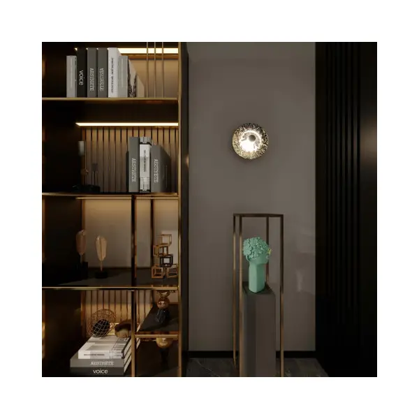 Бра, настенный светильник Pikart 33641 Vulcane G4 1x60W IP20 Brass - фото №3