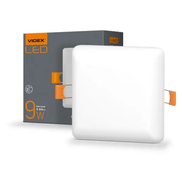 Безрамочный встраиваемый светильник Videx VL-DLFS-094 9Вт 4100K квадратный - фото №1
