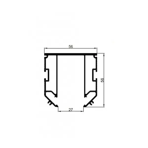 Профиль база для магнитного шинопровода Oledim 7771243 OL15 1м IP20 серебристый - фото №3