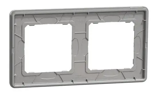 Двопостова рамка Schneider Electric Sedna Elements штучне біле скло SDD360802 - фото №3