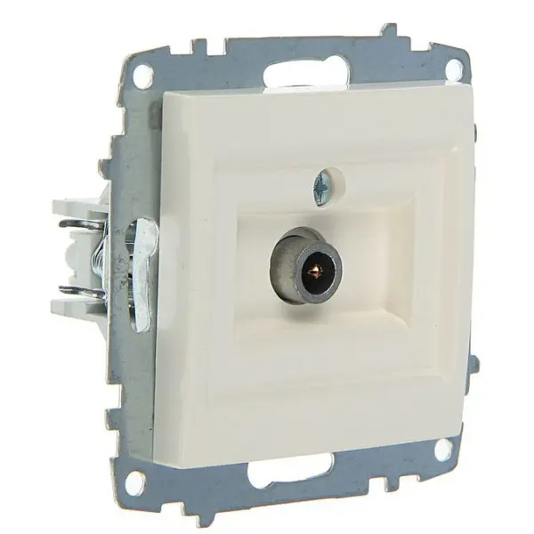 Концевая TV розетка ABB Cosmo 619-010200-273 (белая) Концевая TV розетка ABB Cosmo 619-010200-273 (белая)