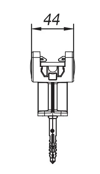 Универсальный пластиковый держатель для токопроводящего прута DKC ND2000 Ø8мм или полосы 25х4мм - фото №1