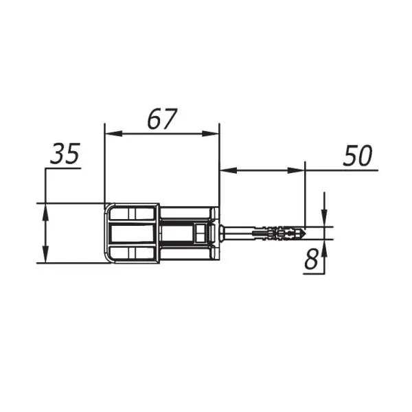 Универсальный пластиковый держатель для токопроводящего прута DKC ND2000 Ø8мм или полосы 25х4мм - фото №2