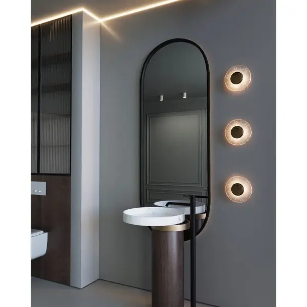 Бра, настенный светильник Pikart 32124-2 Sprinkled Glass Medium G4 3x60W IP20 латунный - фото №4 Бра, настенный светильник Pikart 32124-2 Sprinkled Glass Medium G4 3x60W IP20 латунный - фото №4
