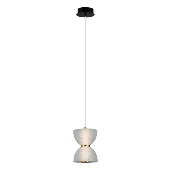 Подвесной светильник, люстра Italux PND-83949-1-BK Tica LED 1x8W 3000K 430Lm IP20 белый