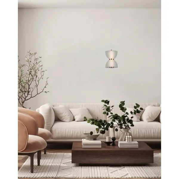 Подвесной светильник, люстра Italux PND-83949-1-BK Tica LED 1x8W 3000K 430Lm IP20 белый - фото №1