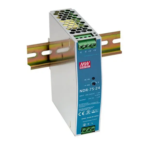 Блок живлення Mean Well на DIN-рейку 76.8W DC24V (NDR-75-24) Блок живлення Mean Well на DIN-рейку 76.8W DC24V (NDR-75-24)