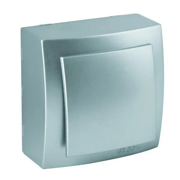 Выключатель Nilson Themis серебро 1кл ( 26131001 )