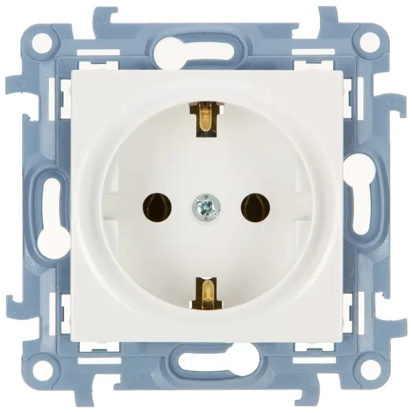 Розетка із заземленням Simon 10 біла