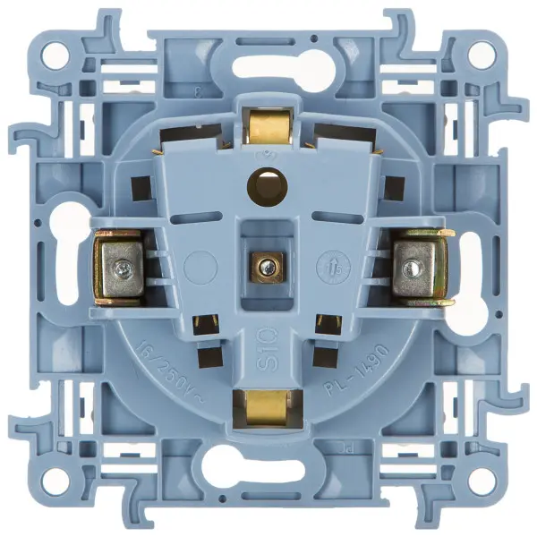 Розетка із заземленням Simon 10 біла - фото №1