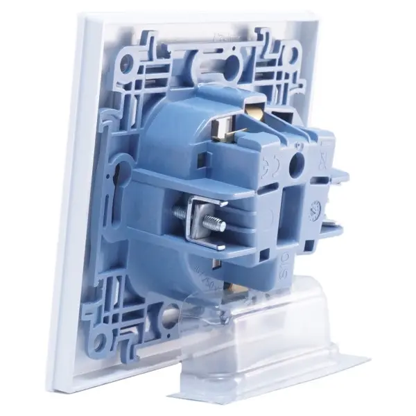 Розетка із заземленням Simon 10 біла - фото №3