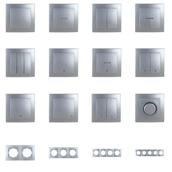 Выключатель Nilson Touran серебро 1кл проходной с подсветкой ( 24131008 ) - фото №3