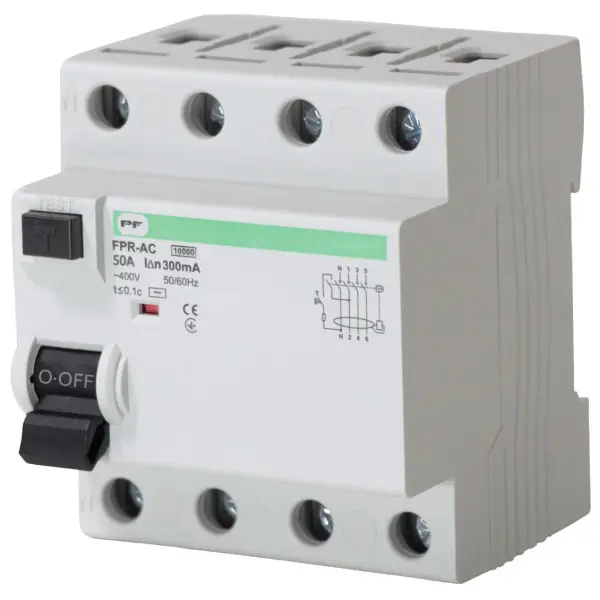 Устройство защитного отключения Promfactor FPR-AC 50А/0,3A 4P АС (FPR4050300AC) Устройство защитного отключения Promfactor FPR-AC 50А/0,3A 4P АС (FPR4050300AC)